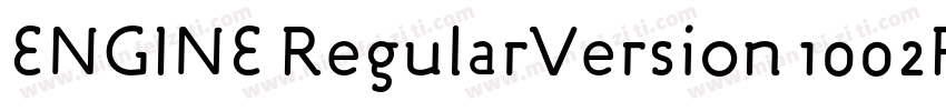 ENGINE RegularVersion 1002Fontsel字体转换
